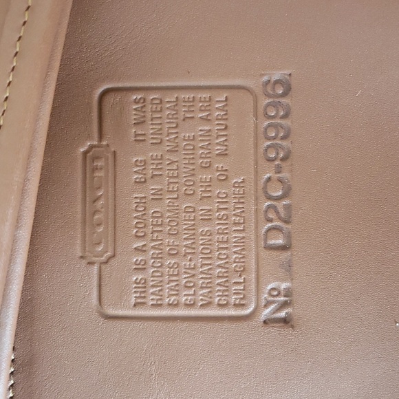 Vintage 90s Coach Framed Leather Pouch Bag 9996 - Picture 9 of 9